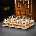 Creative european-style red wine glasses, 6-piece set, crystal glass brandy glasses, liquor glasses, whiskey glasses set for home use