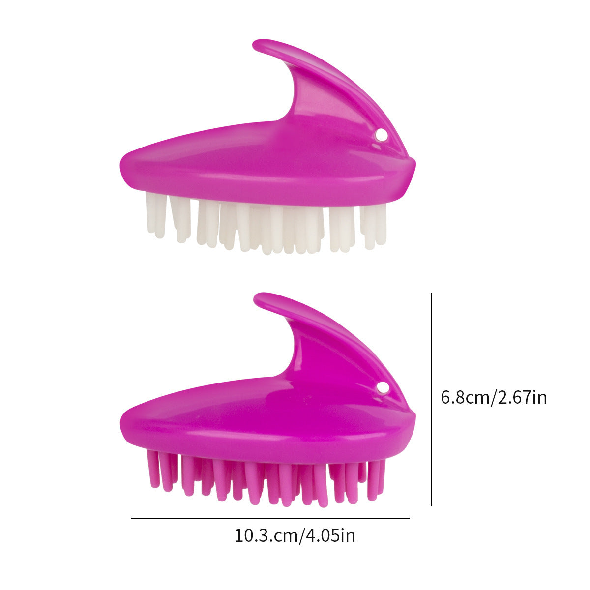 Dry and wet silicone triangle shampoo brush shampoo artifact clean scalp shampoo comb head meridian massage comb