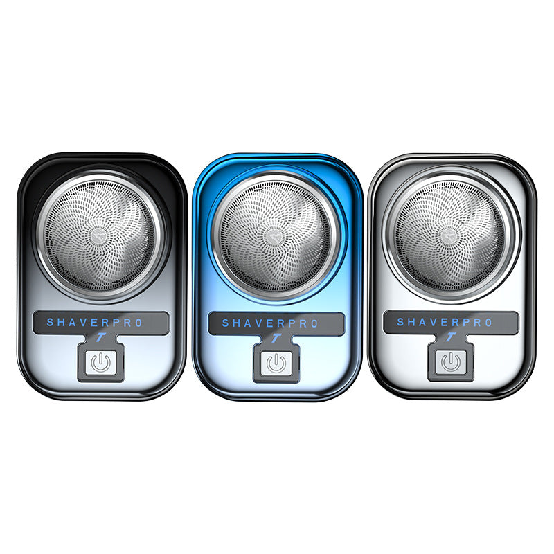 New electric mini shaver with illuminated display - portable, travel-friendly, and washable for men