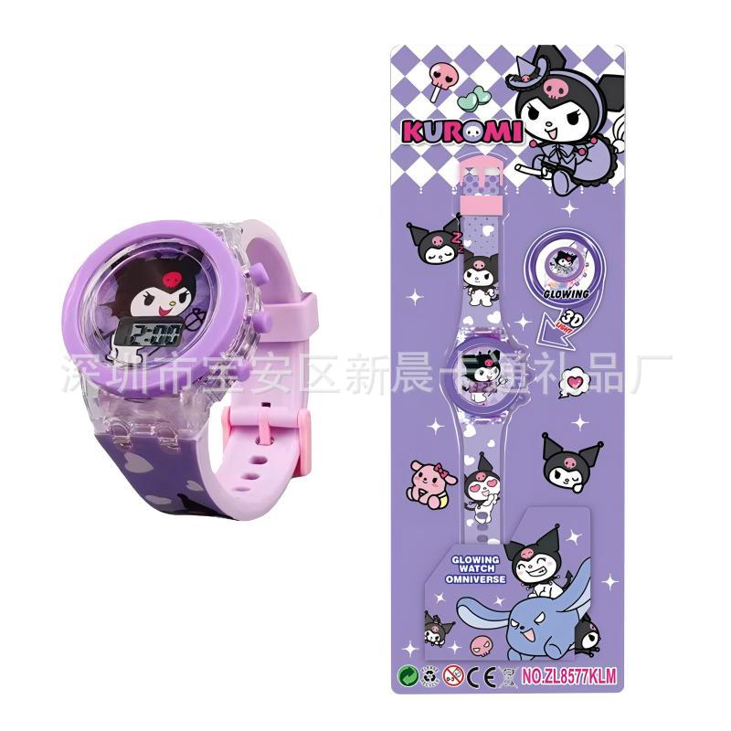 Wholesale children's luminous glow-in-the-dark cute cartoon electronic quartz watches - perfect for elementary school students and kindergarten toys