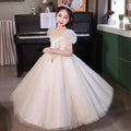 Girls' princess dress - long summer gown for elementary school performances, ages 3-13