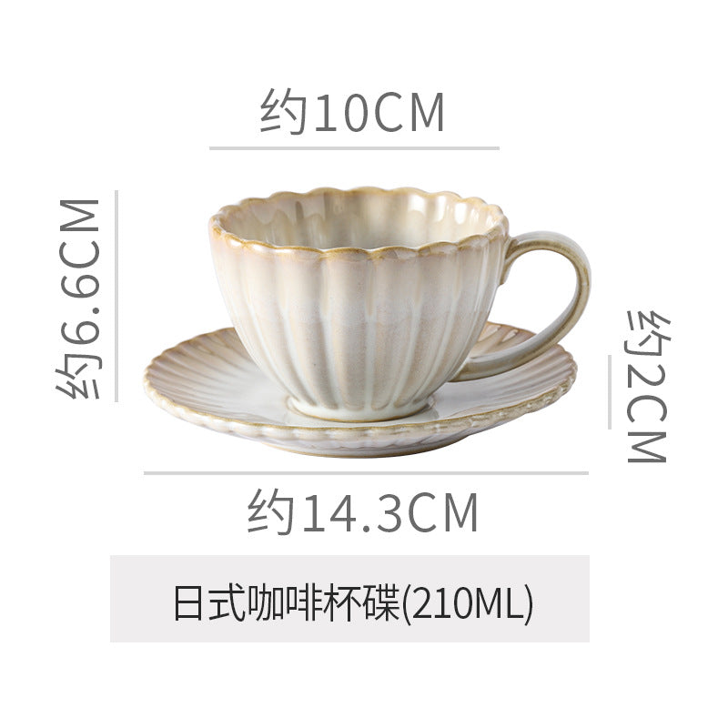 Vintage-inspired, high-end striped ceramic mug with a kiln-fired glaze effect. perfect for hotels, homes, offices, milk, coffee, afternoon tea, or just everyday drinking
