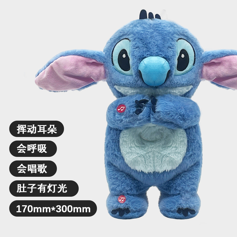 breathing otter soothing stuffed toy baby sleeping doll gift breathing stitch ears can move