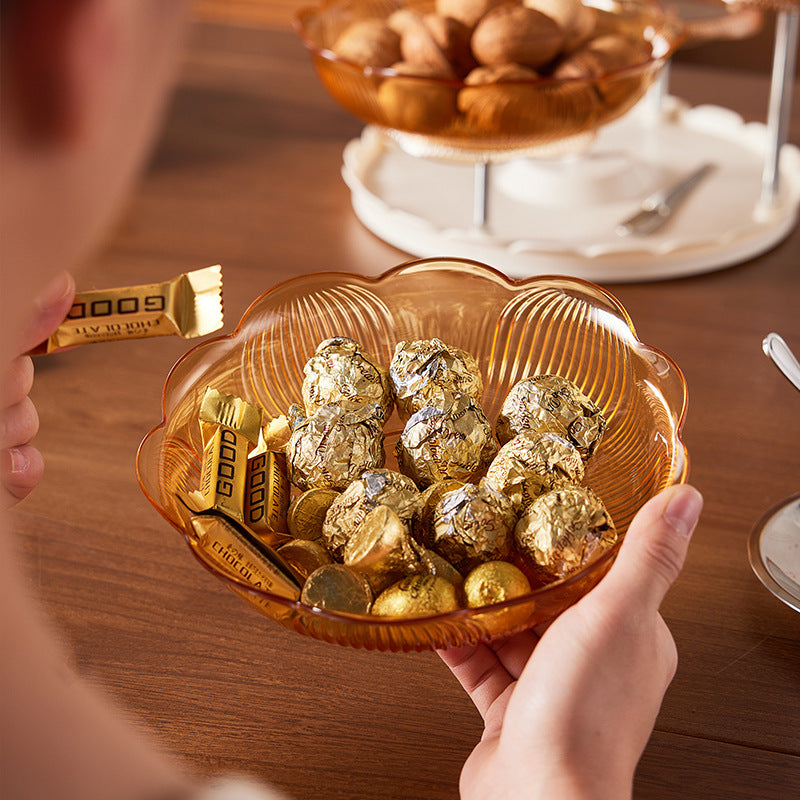 Fruit plate Living room Household fruit plate High value plastic snack nut dried fruit plate High sense light luxury candy box