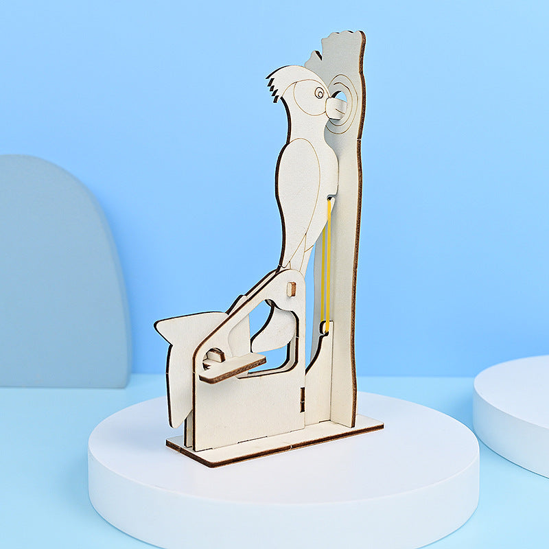 Manual Woodpecker Puzzle DIY Handmade Invention, Technology Small Production Classroom Science Small Experiment Handmade Material Pack