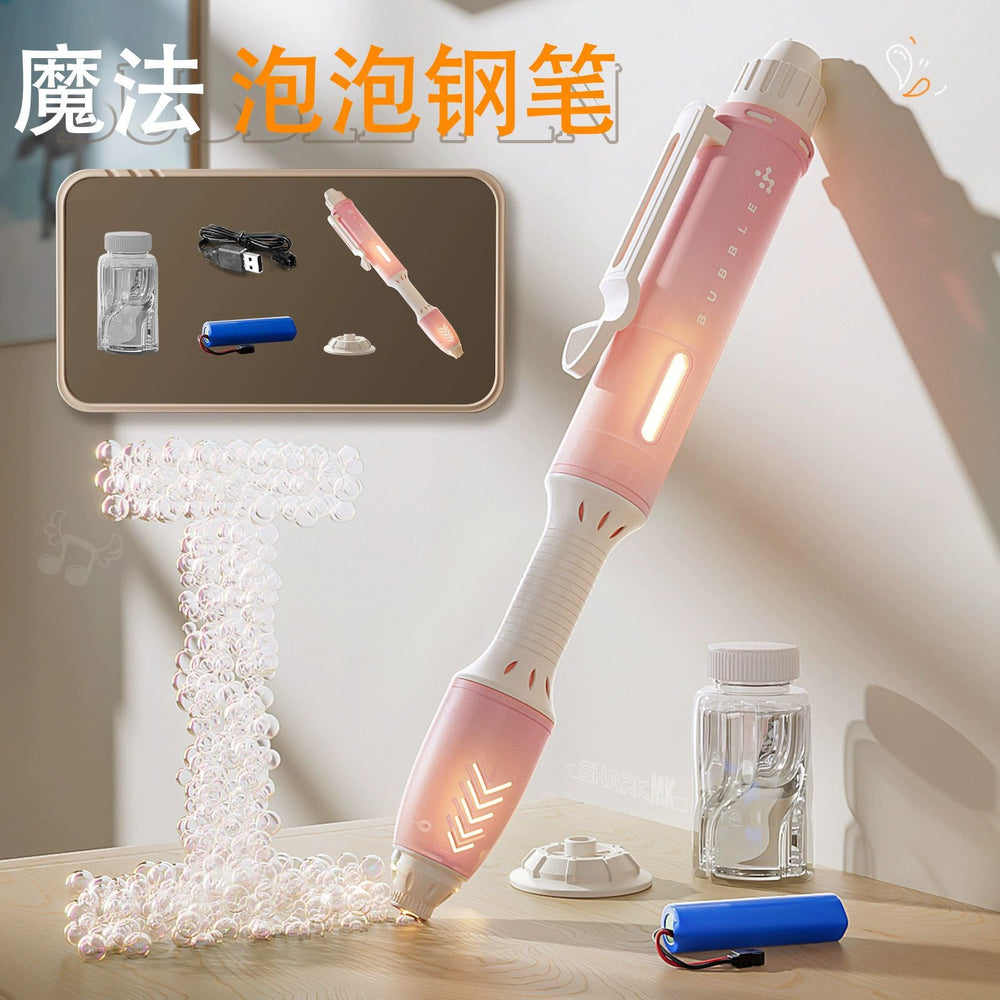 magic electric bubble pen brush pen handheld writing graffiti fully automatic electric bubble machine toy