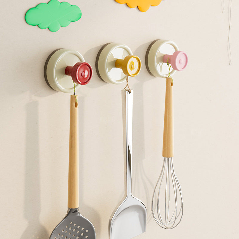 Dopamine suction cup punch-free door rear hanging hook wall-mounted bathroom strong load-bearing sticky hook vacuum traceless bathroom hanging