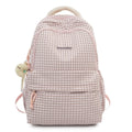 Japanese style small fresh plaid school bag for female junior high school students soft girl backpack for women cute jk backpack for women