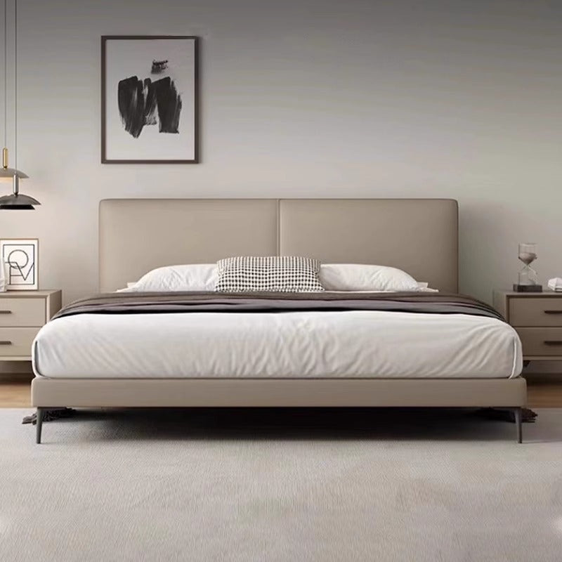 Italian normcore leather bed popular master bedroom 1.8m double bed accessible luxury soft leather bed modern casual wedding bed