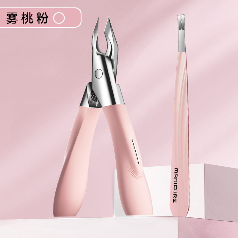 New cuticle nipper manicure set, 5-piece nail clipper kit with precision nippers and single nail clippers tool set