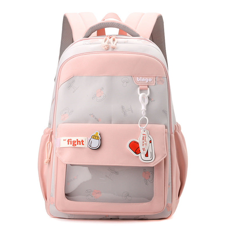 New schoolbag backpack girls simple leisure student bag college style backpack junior high school high school campus schoolbag
