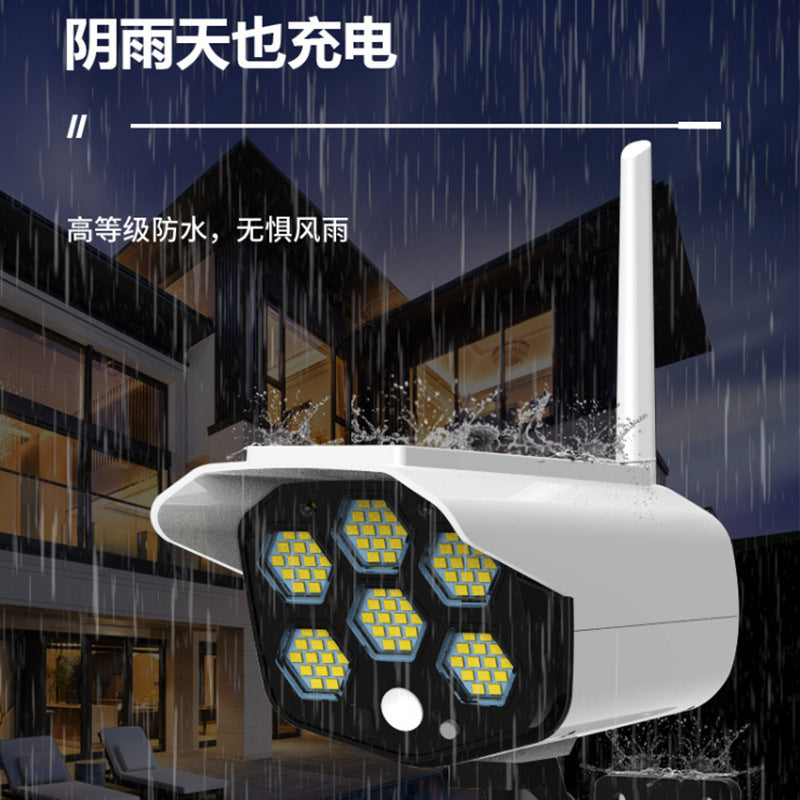 COB solar monitoring light anti-theft outdoor garden light, human body induction simulation camera solar street light