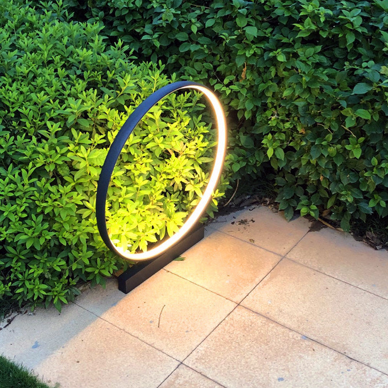 Outdoor ring lights, lawn lights, patio lights, waterproof modern outdoor lights, villa landscape lights, garden ring lights