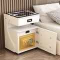 Smart bedside table with safe - all-in-one home bedside table safe, bluetooth speaker, smart home tech