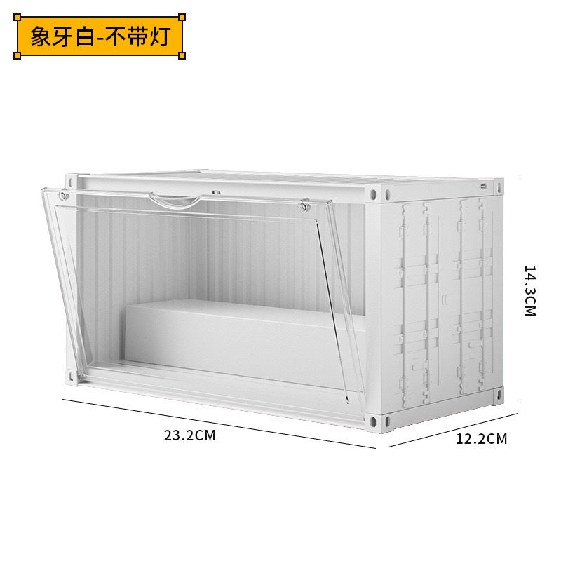 Doll figure blind box transparent dust-proof container storage box dust-proof cabinet household display rack wholesale small with light