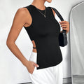 women's clothing, spring/summer  new arrivals: minimalist and sexy tank top with an asymmetrical, high-low hem