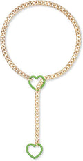 Green love plus gold chain