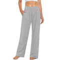 Amazon cross-border fashion two-piece set: wide-leg casual activewear yoga pants with high waist, loose fit, and pockets
