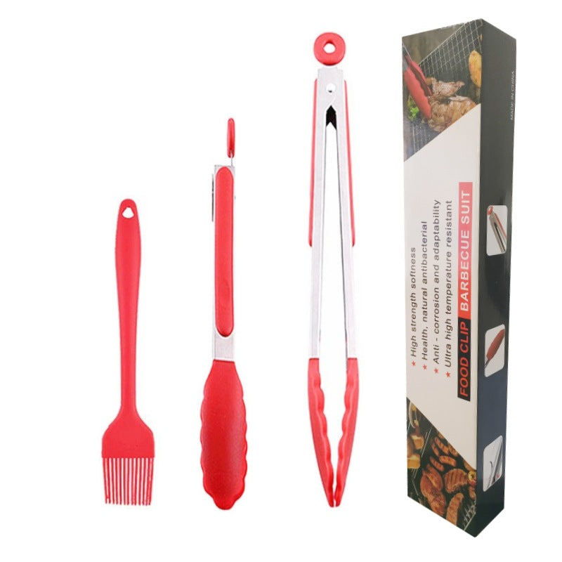 Food clip set Silicone bread clip Stainless steel food clip Camping barbecue Outdoor clip Fast food sharing clip