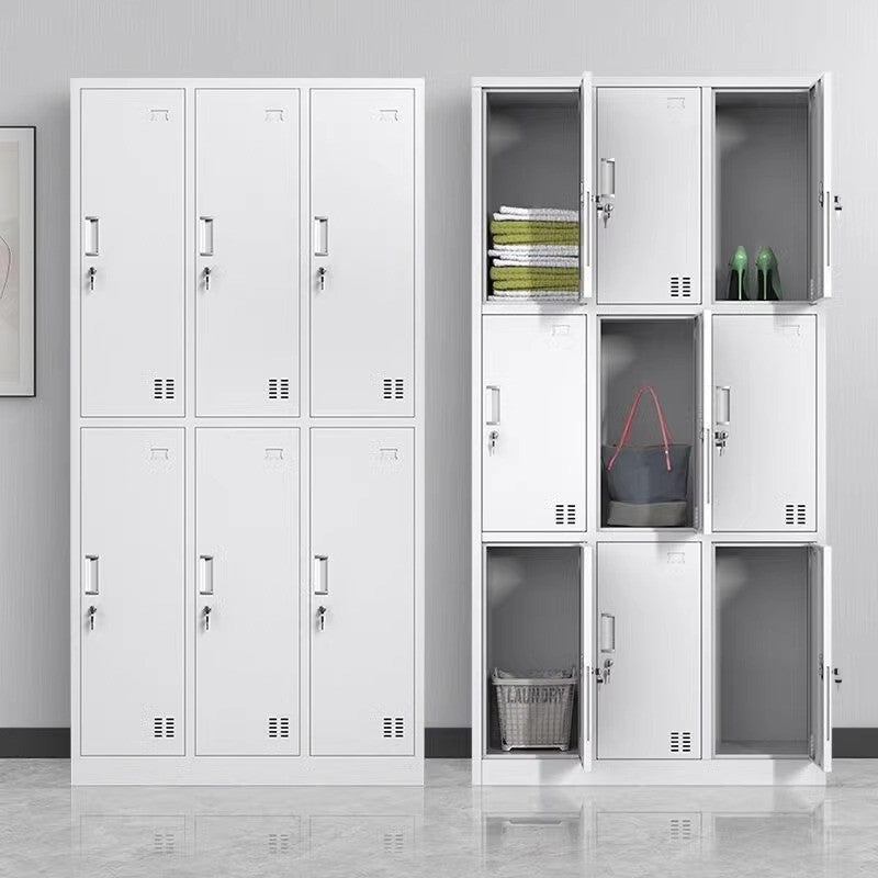 Employee locker factory four-door six-door shoe dormitory locker bathroom changing wardrobe with lock 24-door iron cabinet