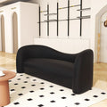 Milo's light luxury milk tea shop clothing store sofa leather art black retro beauty salon reception and negotiation popular rest area
