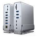 type-c3.2 docking station dual high-definition different display dp reading gigabit network port vertical desktop 15-in-1 expansion