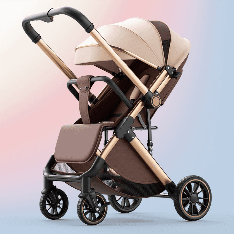 Kids lightweight foldable two-way baby walking baby handy gadget cross-border wholesale high view stroller can sit and lie down stroller