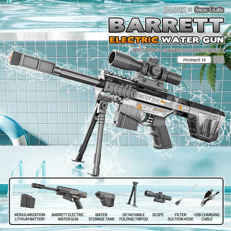 new arrival electric water gun flash linkage fully automatic burst kidssummer boys water shooting water gun