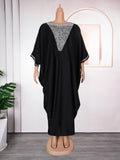 African export hot diamond plus size women's export hot diamond fake v neck skirt  fat dress