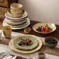 Vintage chic dinnerware set - restaurant, hotel, and home use - unique shaped dessert plates, pastry bowls, and rice bowls - wholesale