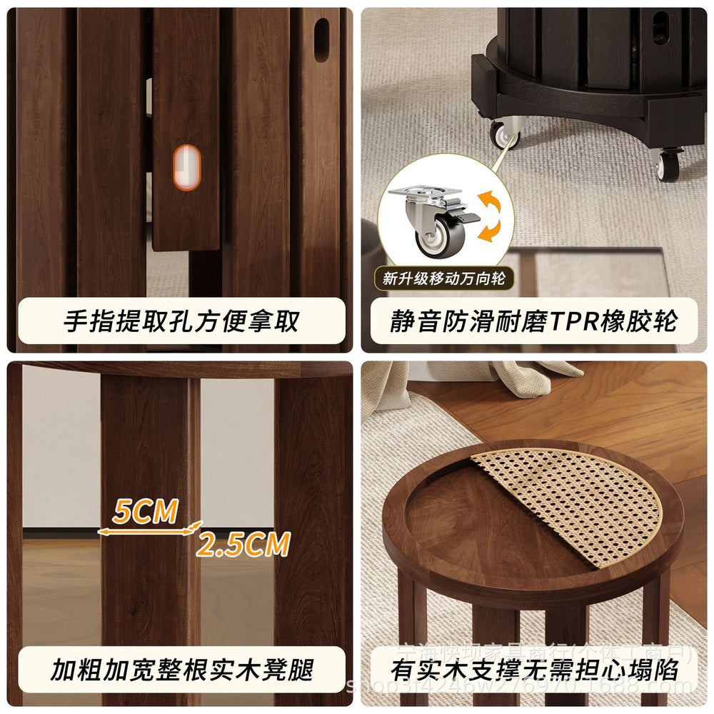 Solid wood stool for home stackable bench combination tall round stool stacking stool restaurant guest storage stool coffee table stool