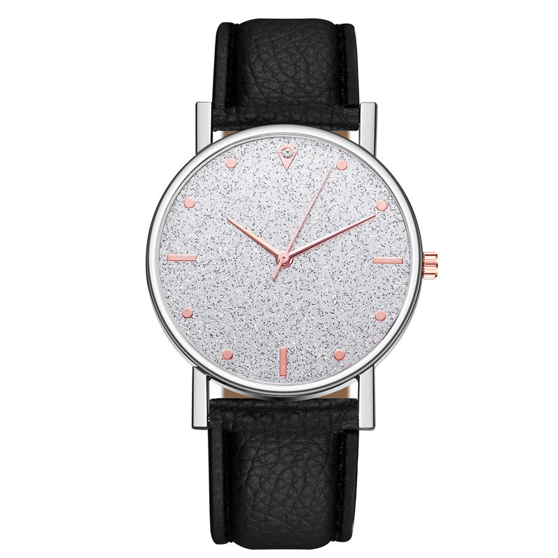Factory direct wholesale watches: women's starry sky leather quartz wristwatch, gift watch, ladies' watch