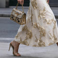 Amazon french chic elegant jacquard solid color maxi skirt - women's new summer loose fit slimming midi skirt