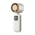 new arrival usb rechargeable mini handheld small fan portable digital display high speed violent foldable hanging neck fan