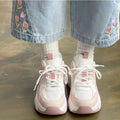 Hong kong style thick sole dad shoes women's ins trendy easiest for match 2026 spring and summer new arrival super popular easiest for match student sneakers
