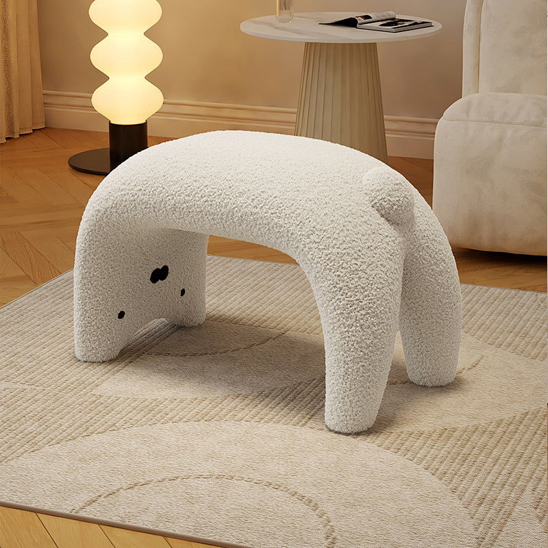 Cosmetic stool for homesittingplaid girls bedroom dressing table stool modern casual back chair casual dining chair