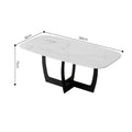 Direct from the source: italian minimalist rock slab dining table - glossy, modern, and minimalist design for large families