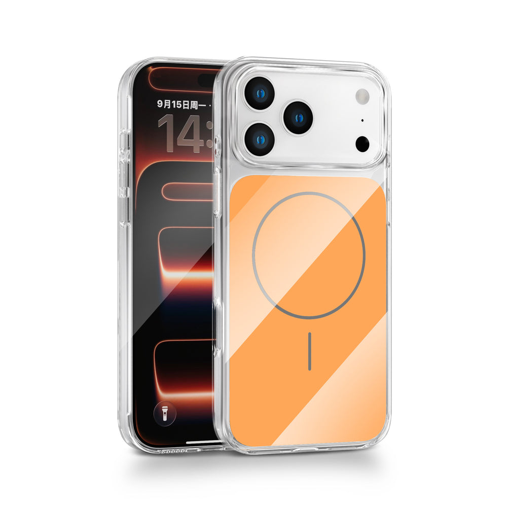 Suitable for iphone 17 pro max magnetic pc official phone case apple 17 high-alumina glass carbon fiber texture phone cover