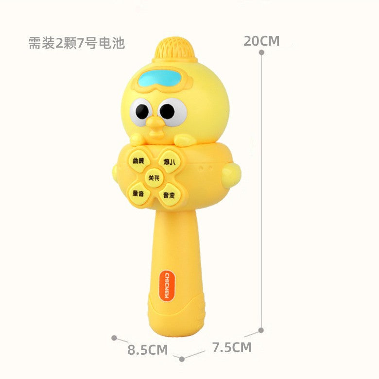 Kids' singing machine with large microphone speaker, early education voice changer microphone, multifunctional birthday toy for boys and girls, rechargeable