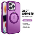 Rotating magnetic stand compatible apple 16 pro max phone case, iphone 14 matte cooling, 15 drop-proof full coverage