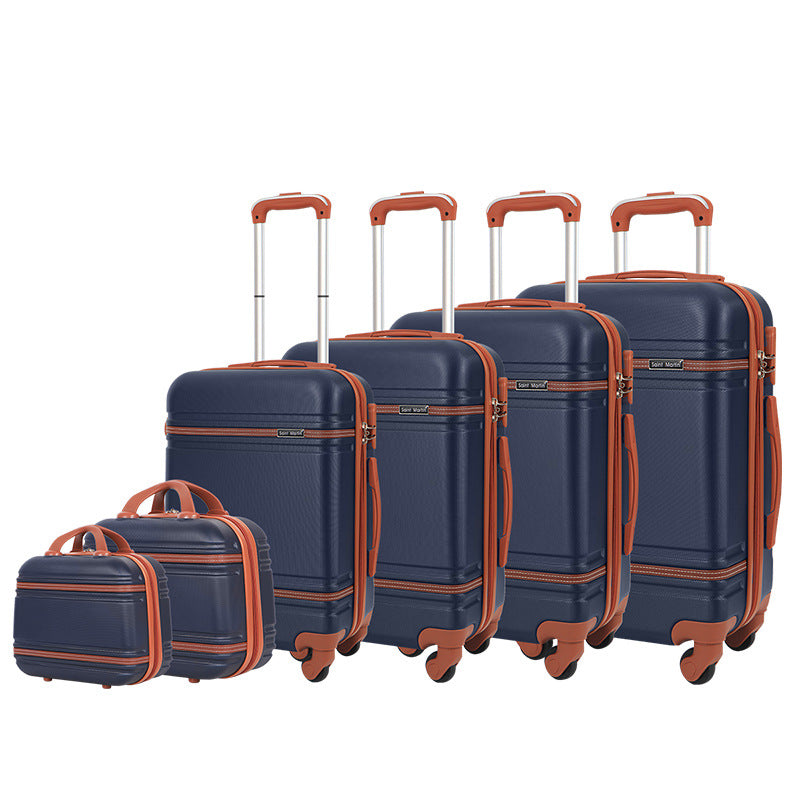 Cross-border special ABS material business boarding box gift travel password box strong waterproof universal wheel trolley case