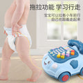 Infant & toddler light & sound telephone toy - educational & early learning pull-along toy for boys & girls