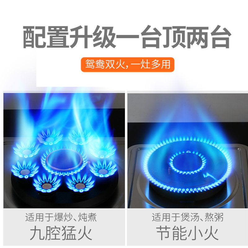 Gas stove double stove for home gas stove natural gas liquefied gas embedded desktop fierce fire stove timing new arrival