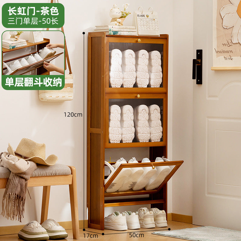 Simple shoe rack household door multi-layer with door dust-proof entry shoe rack shoe cabinet high vertical integrated storage rack