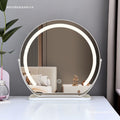 Semi-circular makeup mirror desktop desktop led smart lighted for home dressing mirror can be rotated popular ins style new arrival