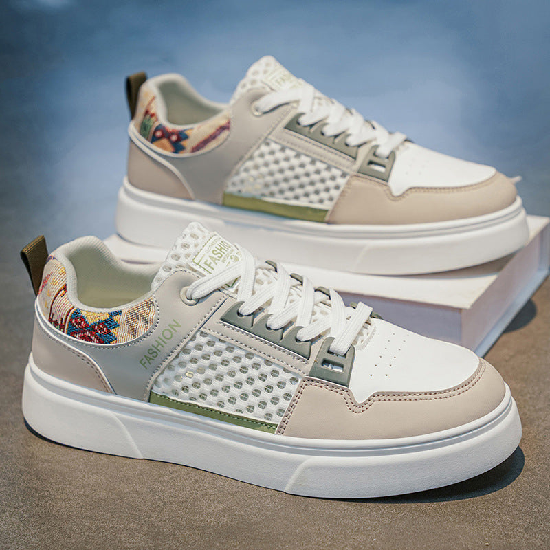 Men's skate shoes - 2026 summer new arrivals: casual, trendy, breathable mesh sneakers for men, students, and athletes