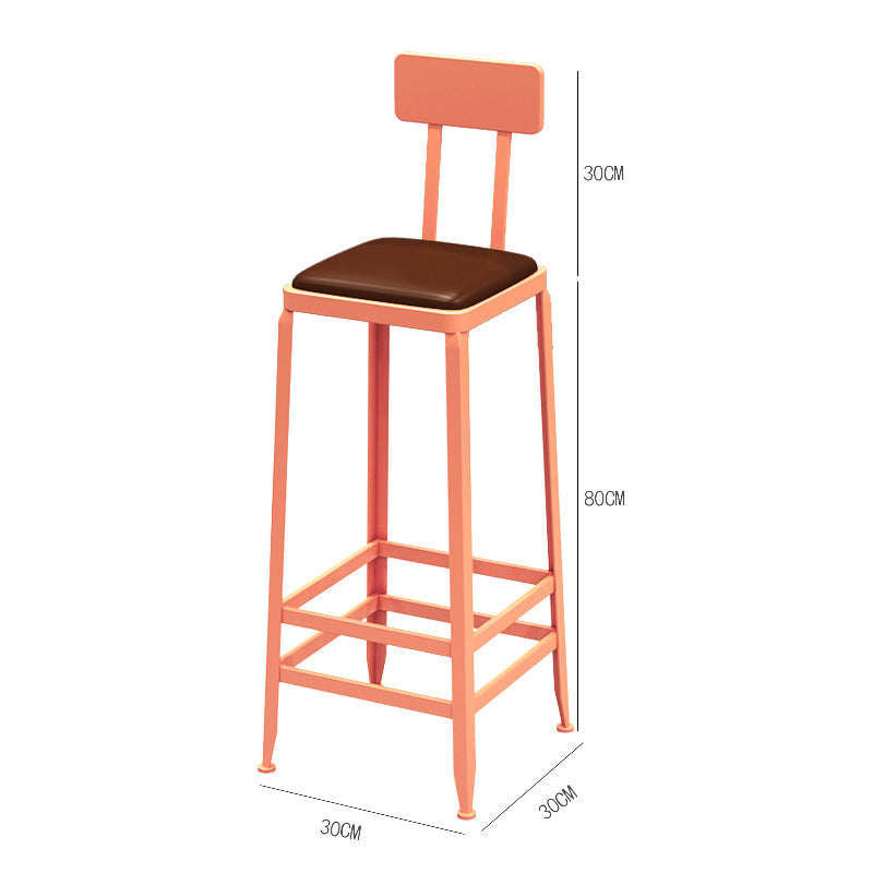 Bar cafe wall commercial wood bar table and chair combination Internet celebrity long wrought iron soft seat back dining table and chair