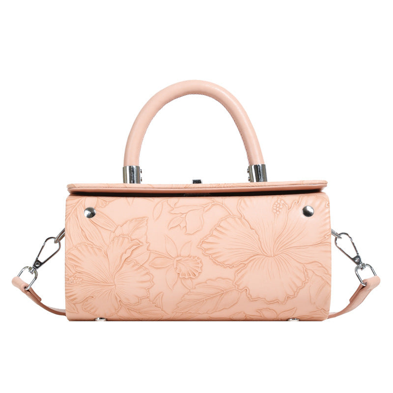 Best selling box bag women 2024fashion embossed satchel shoulder crossbody bag classy texture pillow bag