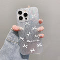 Feather yarn silver suitable for apple 16pro black bow mobile phone case iphone12/14 heart bracelet hard protective case