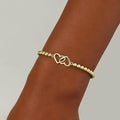 best-selling new product concentric knot wave gold beads beaded bracelet geometric square ring heart fashion bracelet